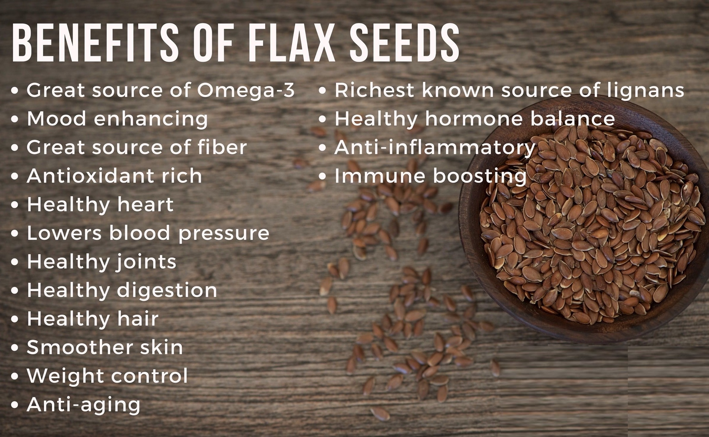 Most Important list of the top nutritional benefits of flax seeds