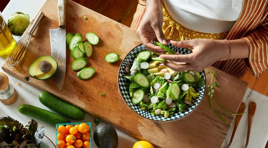 Cucumbers eaten raw or dressed up in a salad