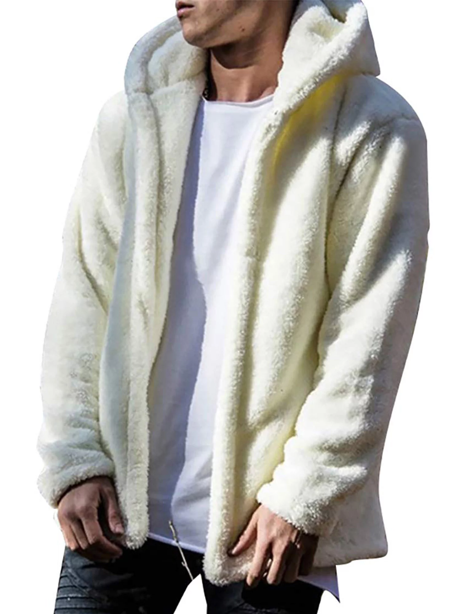 Mens Winterwear - Fuzzy Jacket With Hoodie