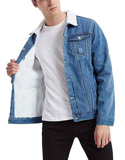 Sherpa Jean Jacket for men's